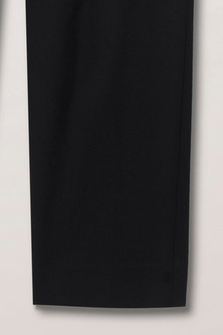 DOUBLE PLEATED WIDE SLACKS BLACK