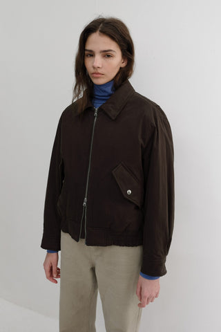 UNISEX FLIGHT PADDED JACKET DARK BROWN
