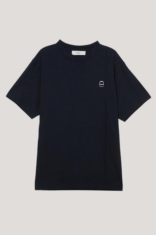 UNISEX LOGO CREASE T-SHIRT FRENCH NAVY