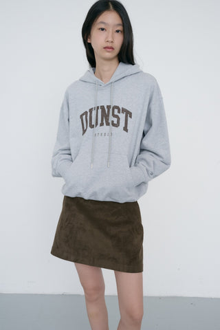 UNISEX ARCH LOGO HOODIE MID MELANGE GREY