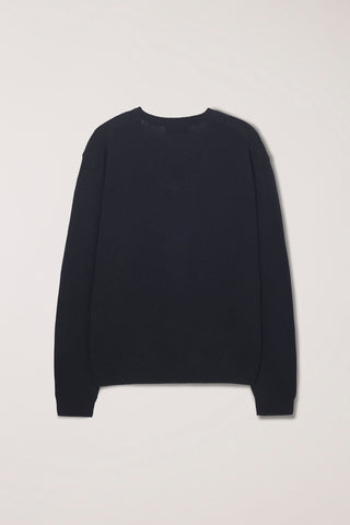 UNISEX CASHMERE V-NECK SWEATER BLACK