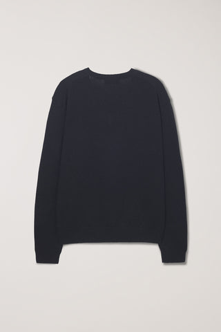 UNISEX CASHMERE V-NECK SWEATER BLACK