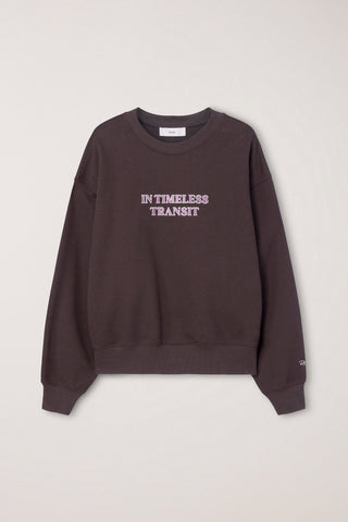 UNISEX SLOGAN SWEATSHIRT BROWN