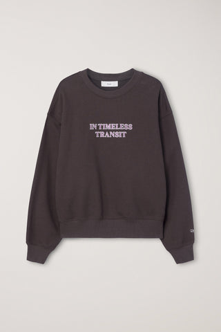 UNISEX SLOGAN SWEATSHIRT BROWN