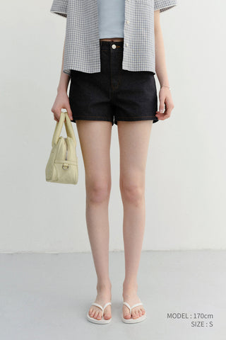 MINI DENIM SHORTS INDIGO BLUE
