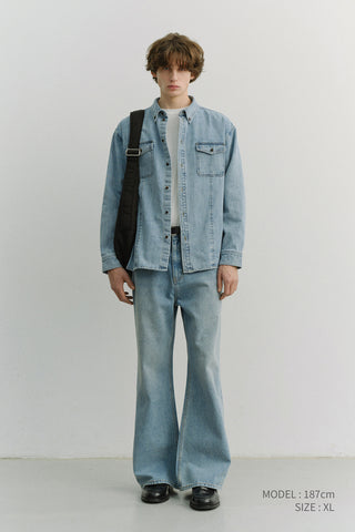 UNISEX CLASSIC DENIM SHIRT LIGHT BLUE
