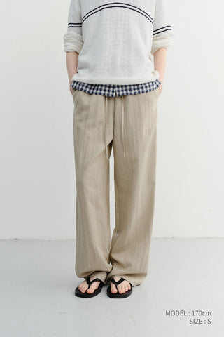 SUMMER STRING PANTS BEIGE