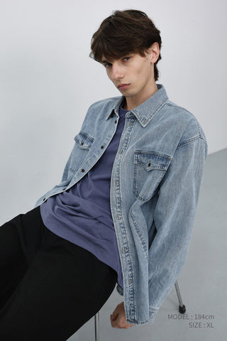 UNISEX CLASSIC DENIM SHIRT LIGHT BLUE