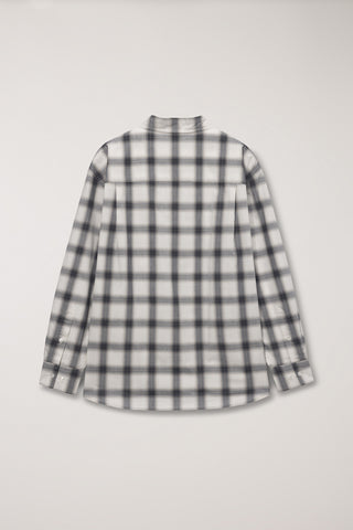 UNISEX 2-WAY OVERSIZED CHECKED SHIRT BLACK OMBRE CHECK
