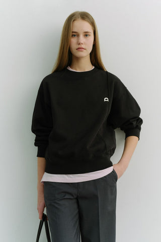 UNISEX DUNST LOGO CREASE SWEATSHIRT BLACK