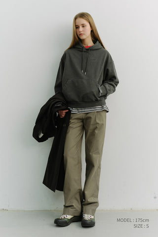 UNISEX GARMENT DYED HOODIE BLACK