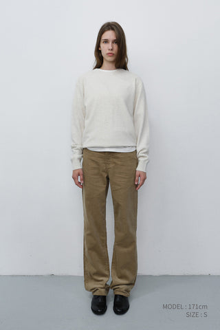 UNISEX ESSENTIAL CREWNECK SWEATER MELANGE IVORY