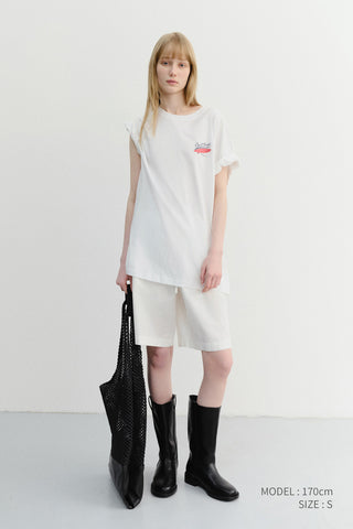 UNISEX PAJAMA BERMUDA SHORTS WHITE