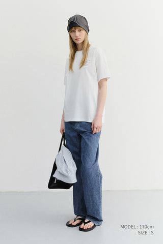 UNISEX CUPID ARCH BACK LOGO T-SHIRT OFF WHITE