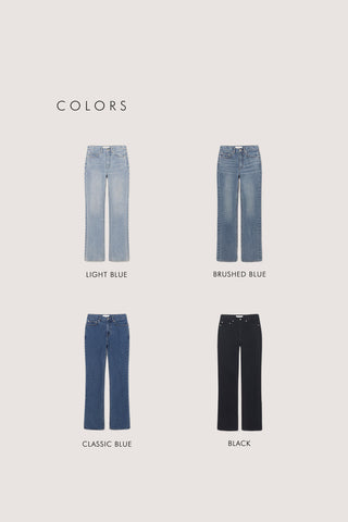ESSENTIAL SEMI BOOT-CUT JEANS LIGHT BLUE