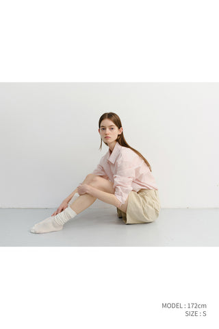 UNISEX SUMMER BREEZE STRIPED OVERSHIRT SOFT PINK