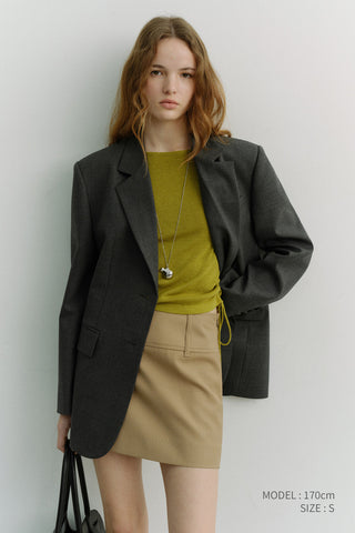 LAYERING KNIT TOP OLIVE GREEN