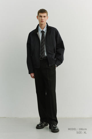 UNISEX MODERN HARRINGTON JACKET NAVY
