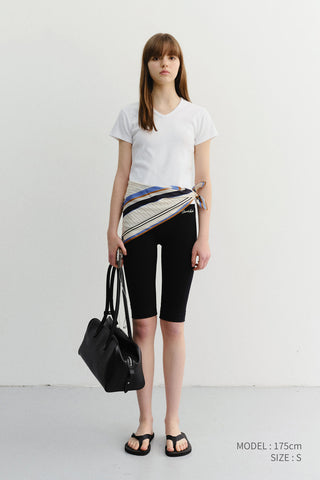 V-NECK SLIM TOP OFF WHITE
