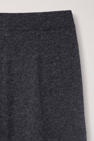 KNITTED MAXI SKIRT CHARCOAL GREY