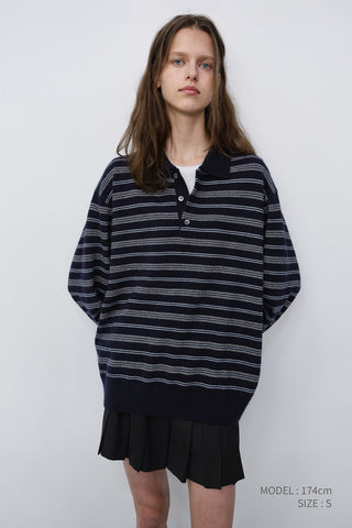 PLEATS MINI STRIPED SKIRT BLACK STRIPE