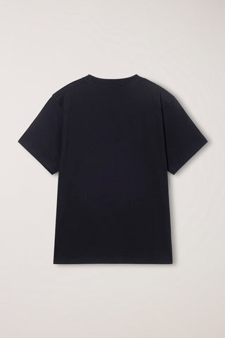 UNISEX MINIMAL LETTERING T-SHIRT BLACK