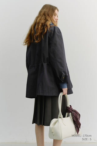UNISEX COTTON CHORE JACKET INDIGO NAVY
