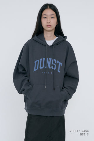 UNISEX ARCH LOGO HOODIE CHARCOAL GREY