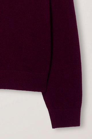 UNISEX COLLARED SWEATER BURGUNDY