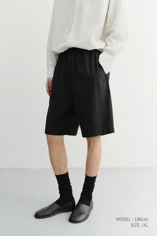 UNISEX PAJAMA BERMUDA SHORTS BLACK