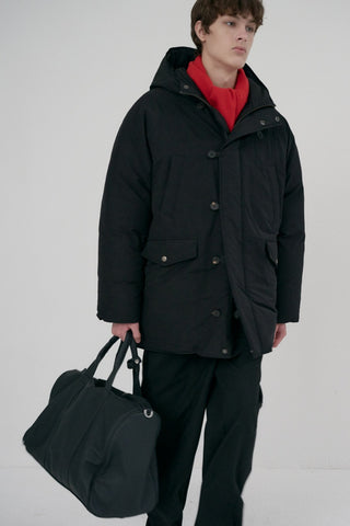 UNISEX GOOSE DOWN PARKA JACKET BLACK