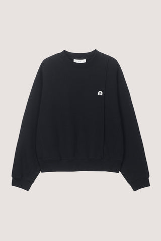 UNISEX DUNST LOGO CREASE SWEATSHIRT BLACK