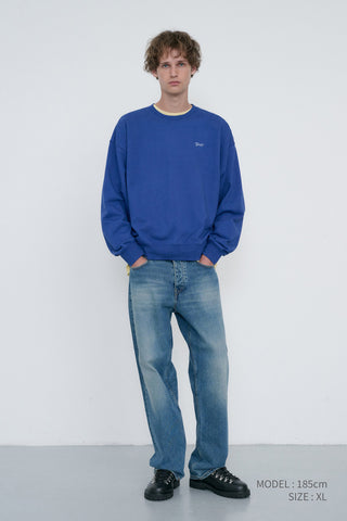 UNISEX GARMENT DYED SWEATSHIRT BLUE