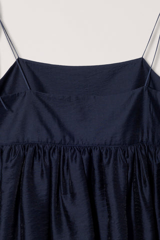 FLARED BUSTIER BLOUSE NAVY