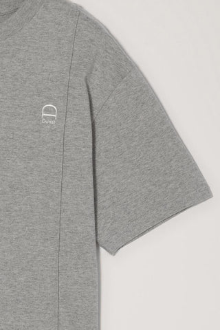 UNISEX LOGO CREASE T-SHIRT MELANGE GREY