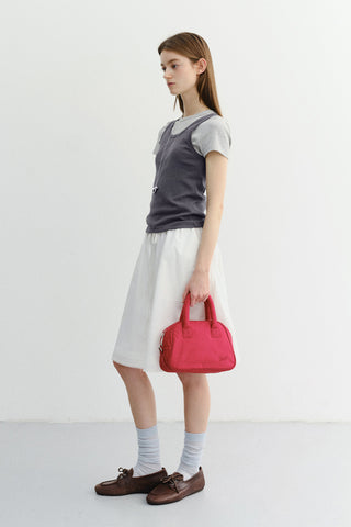 NYLON BOSTON TOTE BAG RED