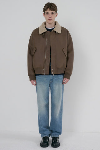 UNISEX VOLUME AVIATOR BLOUSON BROWN