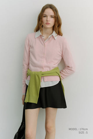 SATIN MINI SKIRT BLACK
