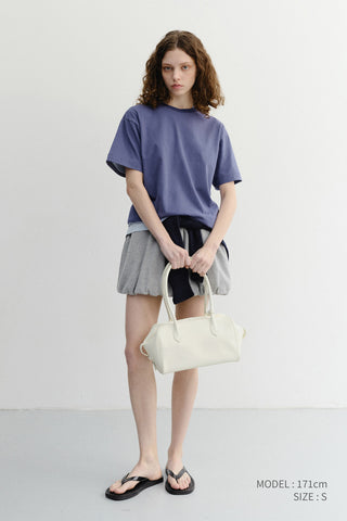 UNISEX ESSENTIAL LOOSE T-SHIRT WASHED BLUE NAVY