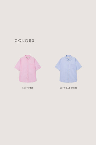 UNISEX OVERSIZED HALF SLEEVE SHIRT SOFT PINK