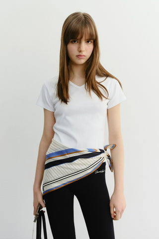 V-NECK SLIM TOP OFF WHITE