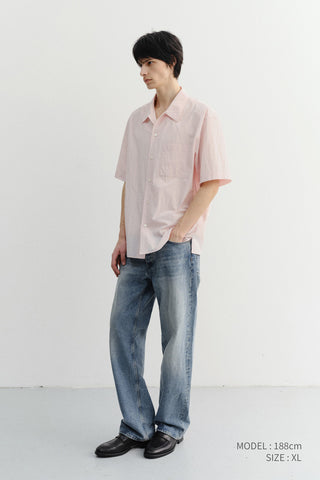 UNISEX OPEN COLLARED SHIRT SOFT PINK