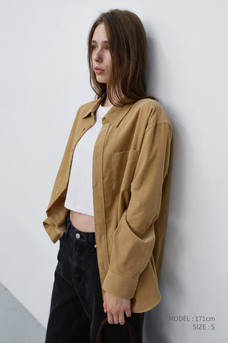 UNISEX CORDUROY SHIRT BEIGE