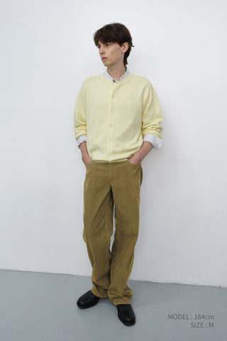 90S WIDE CORDUROY JEANS OLIVE GREEN