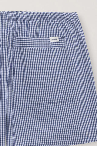PAJAMA MINI SHORTS NAVY CHECK