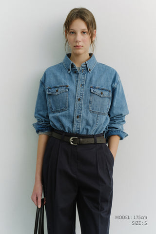 UNISEX CLASSIC DENIM SHIRT CLASSIC BLUE