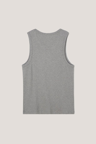 RELAXED SLEEVELESS TOP MELANGE GREY