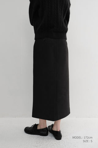 H-LINE LONG SKIRT BLACK