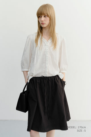 JANE FRILL BLOUSE WHITE