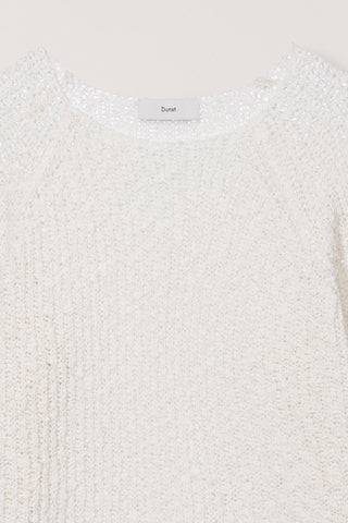 CROCHET CREWNECK KNIT IVORY